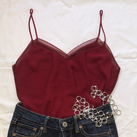 Forever 21 Tops - Red Mesh and Sheer Tank